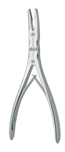 Zaufal-Jansen Bone Rongeur, Double-Action, Jaws 5.0 Mm Wide, Curved, 7 1/8" (18.0 Cm)